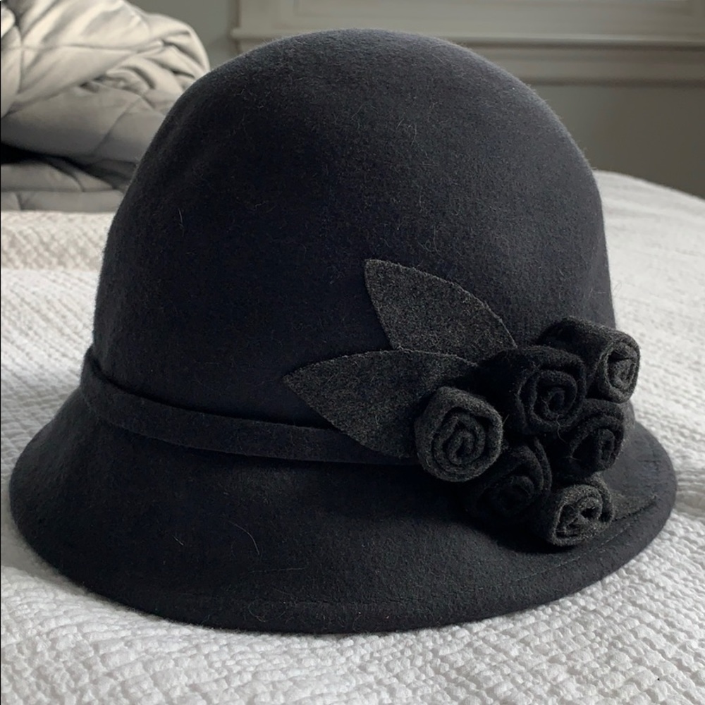 Wool cloche hat